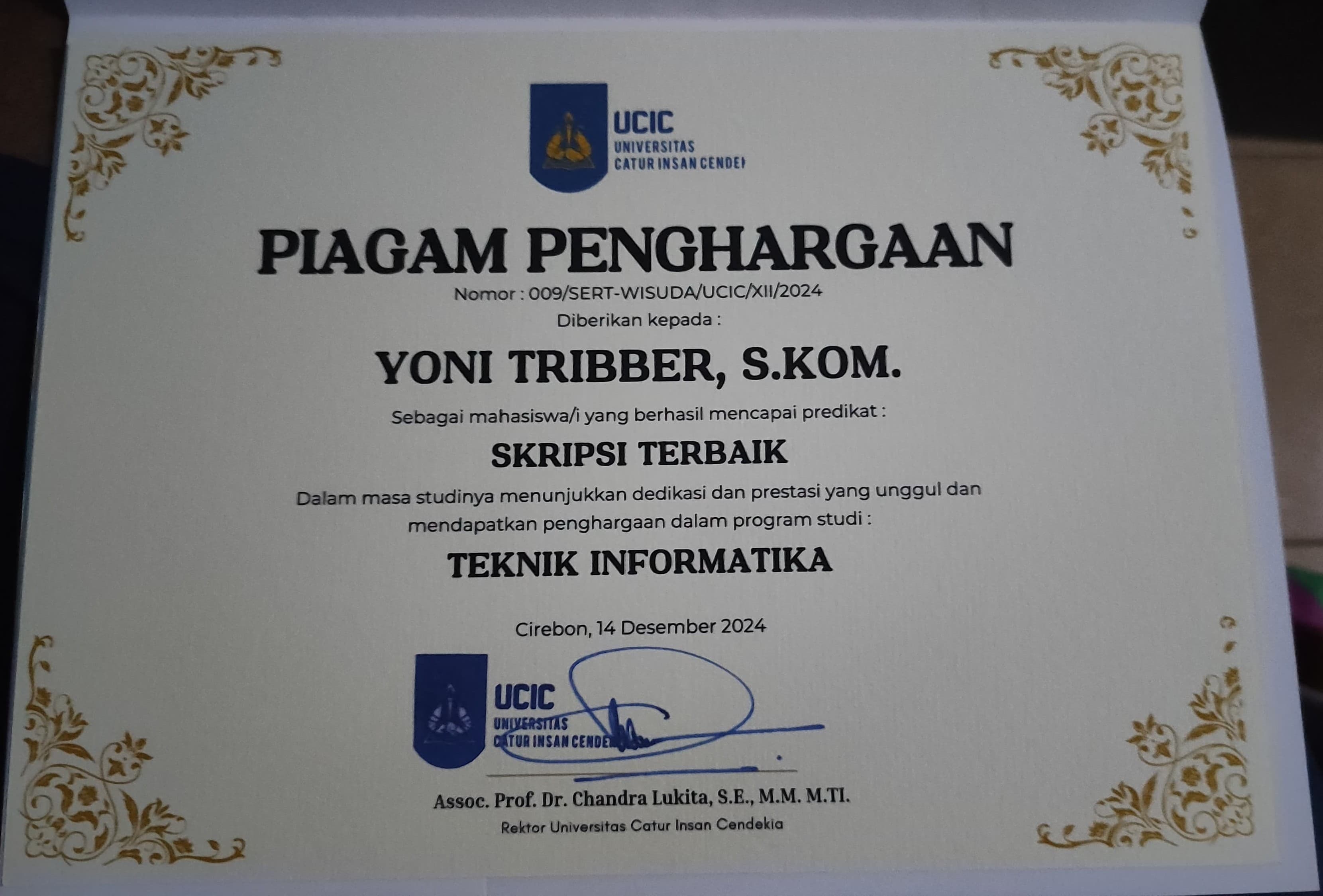 Best Thesis in the Informatics Engineering Program